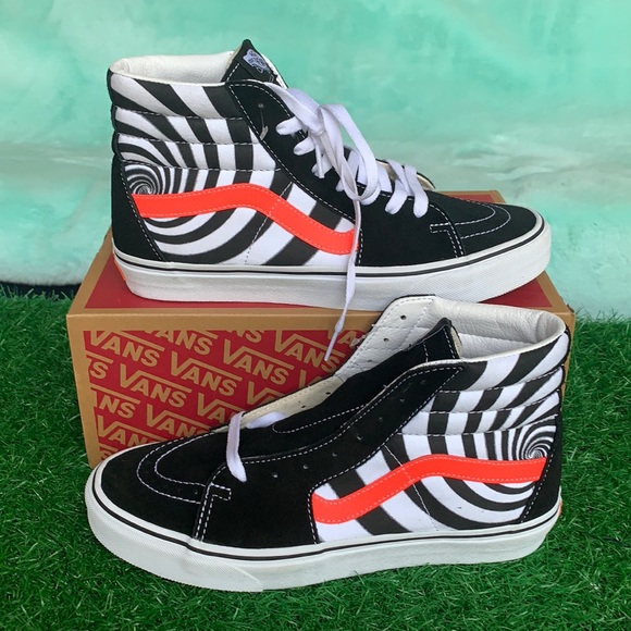 VANS SK8-HI Swirl Black/Flery Coral men’s - Picture 2 of 16